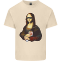 Kebab Mona Lisa Funny Food Mens Cotton T-Shirt Tee Top Natural