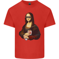 Kebab Mona Lisa Funny Food Mens Cotton T-Shirt Tee Top Red
