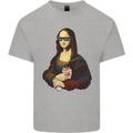 Kebab Mona Lisa Funny Food Mens Cotton T-Shirt Tee Top Sports Grey