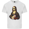 Kebab Mona Lisa Funny Food Mens Cotton T-Shirt Tee Top White