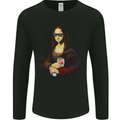 Kebab Mona Lisa Funny Food Mens Long Sleeve T-Shirt Black