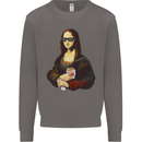 Kebab Mona Lisa Funny Food Mens Sweatshirt Jumper Charcoal