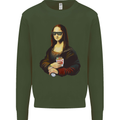 Kebab Mona Lisa Funny Food Mens Sweatshirt Jumper Forest Green