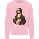 Kebab Mona Lisa Funny Food Mens Sweatshirt Jumper Light Pink