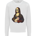 Kebab Mona Lisa Funny Food Mens Sweatshirt Jumper White