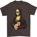 Kebab Mona Lisa Funny Food Mens T-Shirt 100% Cotton Dark Chocolate