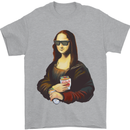 Kebab Mona Lisa Funny Food Mens T-Shirt 100% Cotton Sports Grey
