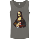 Kebab Mona Lisa Funny Food Mens Vest Tank Top Charcoal