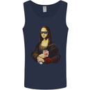 Kebab Mona Lisa Funny Food Mens Vest Tank Top Navy Blue