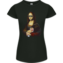 Kebab Mona Lisa Funny Food Womens Petite Cut T-Shirt Black