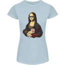 Kebab Mona Lisa Funny Food Womens Petite Cut T-Shirt Light Blue