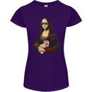 Kebab Mona Lisa Funny Food Womens Petite Cut T-Shirt Purple