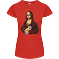 Kebab Mona Lisa Funny Food Womens Petite Cut T-Shirt Red