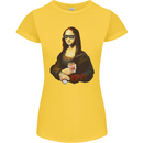 Kebab Mona Lisa Funny Food Womens Petite Cut T-Shirt Yellow