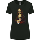 Kebab Mona Lisa Funny Food Womens Wider Cut T-Shirt Black