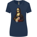 Kebab Mona Lisa Funny Food Womens Wider Cut T-Shirt Navy Blue