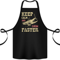 Keep Calm Funny Scuba Diving Shark Diver Swim Cotton Apron 100% Organic Black
