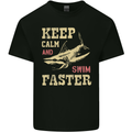 Keep Calm Funny Scuba Diving Shark Diver Swim Kids T-Shirt Childrens Black