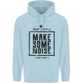 Keep Calm & Make Some Noise Rock n Roll Childrens Kids Hoodie Light Blue