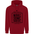 Keep Calm & Make Some Noise Rock n Roll Childrens Kids Hoodie Red