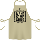Keep Calm & Make Some Noise Rock n Roll Cotton Apron 100% Organic Khaki