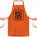 Keep Calm & Make Some Noise Rock n Roll Cotton Apron 100% Organic Orange