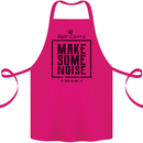 Keep Calm & Make Some Noise Rock n Roll Cotton Apron 100% Organic Pink