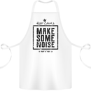 Keep Calm & Make Some Noise Rock n Roll Cotton Apron 100% Organic White