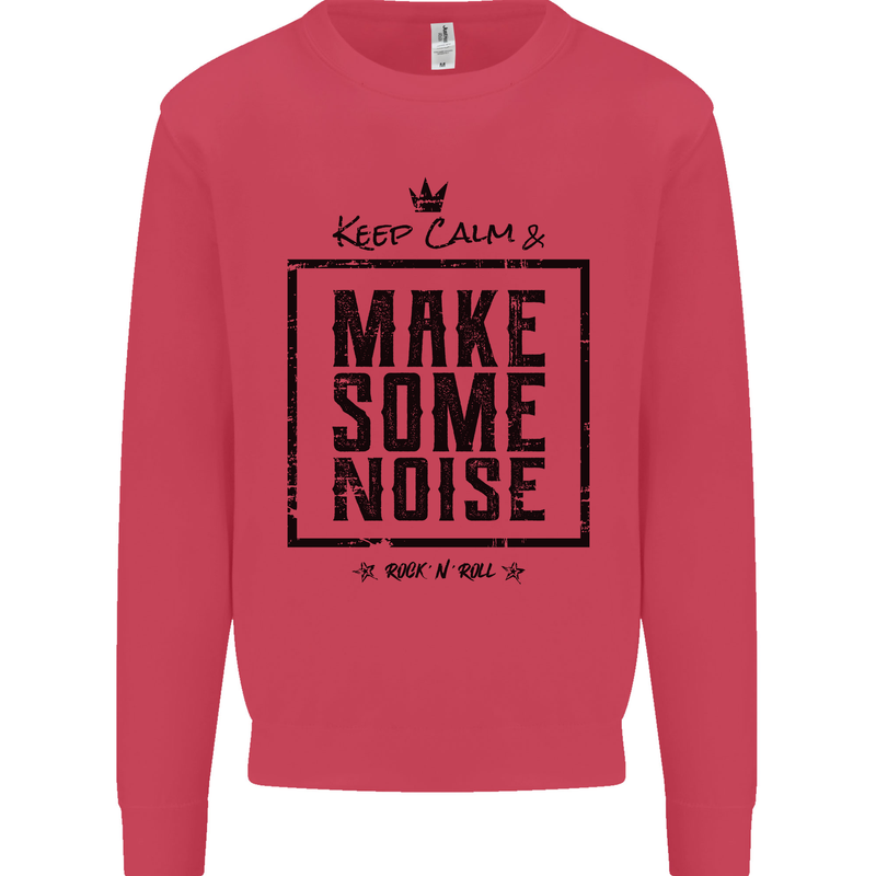Keep Calm & Make Some Noise Rock n Roll Kids Sweatshirt Jumper Heliconia