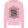 Keep Calm & Make Some Noise Rock n Roll Kids Sweatshirt Jumper Light Pink