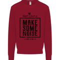 Keep Calm & Make Some Noise Rock n Roll Kids Sweatshirt Jumper Red