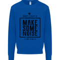 Keep Calm & Make Some Noise Rock n Roll Kids Sweatshirt Jumper Royal Blue
