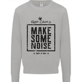 Keep Calm & Make Some Noise Rock n Roll Kids Sweatshirt Jumper Sports Grey