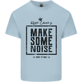 Keep Calm & Make Some Noise Rock n Roll Kids T-Shirt Childrens Light Blue