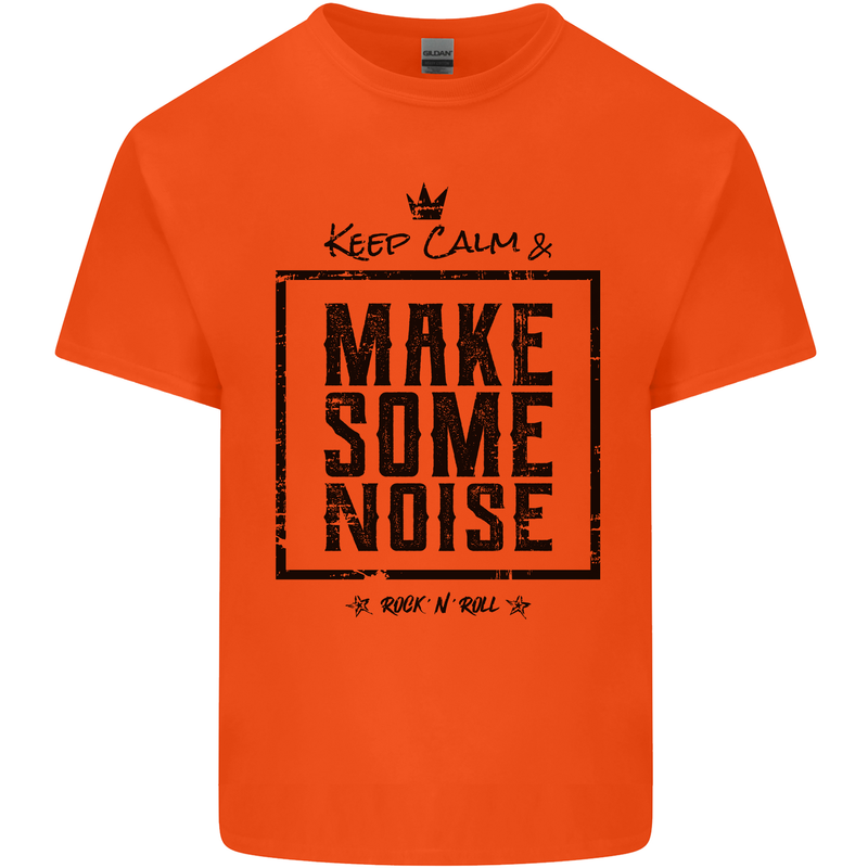 Keep Calm & Make Some Noise Rock n Roll Kids T-Shirt Childrens Orange
