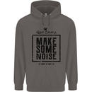 Keep Calm & Make Some Noise Rock n Roll Mens 80% Cotton Hoodie Charcoal