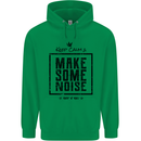 Keep Calm & Make Some Noise Rock n Roll Mens 80% Cotton Hoodie Irish Green