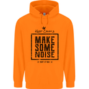 Keep Calm & Make Some Noise Rock n Roll Mens 80% Cotton Hoodie Orange