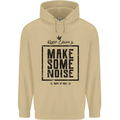 Keep Calm & Make Some Noise Rock n Roll Mens 80% Cotton Hoodie Sand