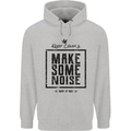 Keep Calm & Make Some Noise Rock n Roll Mens 80% Cotton Hoodie Sports Grey
