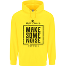 Keep Calm & Make Some Noise Rock n Roll Mens 80% Cotton Hoodie Yellow