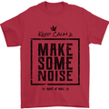 Keep Calm & Make Some Noise Rock n Roll Mens T-Shirt 100% Cotton Red