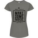 Keep Calm & Make Some Noise Rock n Roll Womens Petite Cut T-Shirt Charcoal