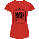 Keep Calm & Make Some Noise Rock n Roll Womens Petite Cut T-Shirt Red