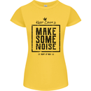Keep Calm & Make Some Noise Rock n Roll Womens Petite Cut T-Shirt Yellow