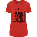 Keep Calm & Make Some Noise Rock n Roll Womens Wider Cut T-Shirt Red