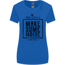 Keep Calm & Make Some Noise Rock n Roll Womens Wider Cut T-Shirt Royal Blue