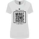 Keep Calm & Make Some Noise Rock n Roll Womens Wider Cut T-Shirt White