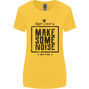 Keep Calm & Make Some Noise Rock n Roll Womens Wider Cut T-Shirt Yellow