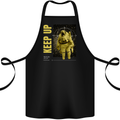 Keep Up Astronaut Spaceman Cotton Apron 100% Organic Black